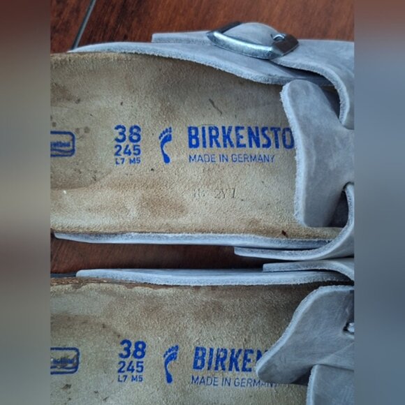 Birkenstock Boston soft footbed clog in a blue-grey suede - Picture 6 of 8